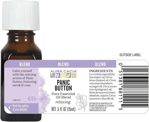 Aura Cacia Essential Solutions Blend ، زر الذعر ، 0.5 أونصة السوائل (حزمة 2) in Saudi Arabia