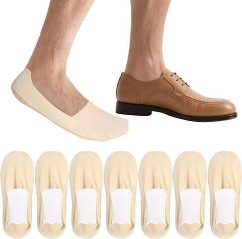 Ishua 7 Pairs Men's Men Low Slip Show Socks - الجوارب ذات البطانة الرقيقة غير الرسمية للمتسكعون والأحذية الرياضية in Kuwait