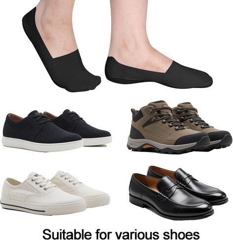 Ishua 7 Pairs Men's Men Low Slip Show Socks - الجوارب ذات البطانة الرقيقة غير الرسمية للمتسكعون والأحذية الرياضية in Kuwait