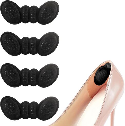Heel Inserts Comfort for Women,Heel Shoe Pads Heel Cushion Loose Shoes for Pain,Heel Pads for Shoes Make Shoes Fit Tighter Inserts 3mm(4Pairs, Beige) in Saudi Arabia