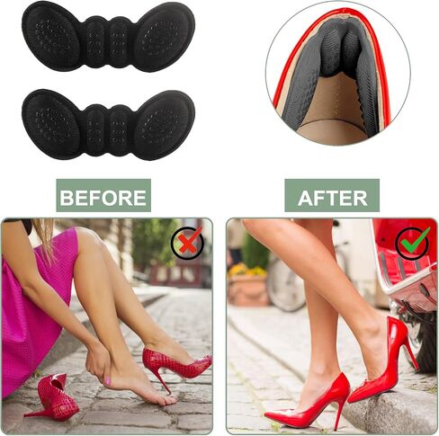 Heel Inserts Comfort for Women,Heel Shoe Pads Heel Cushion Loose Shoes for Pain,Heel Pads for Shoes Make Shoes Fit Tighter Inserts 3mm(4Pairs, Beige) in Saudi Arabia