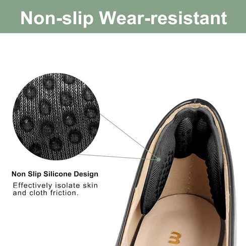 Heel Inserts Comfort for Women,Heel Shoe Pads Heel Cushion Loose Shoes for Pain,Heel Pads for Shoes Make Shoes Fit Tighter Inserts 3mm(4Pairs, Beige) in Saudi Arabia