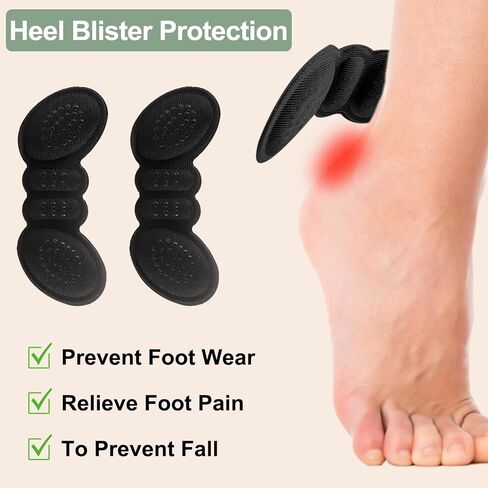 Heel Inserts Comfort for Women,Heel Shoe Pads Heel Cushion Loose Shoes for Pain,Heel Pads for Shoes Make Shoes Fit Tighter Inserts 3mm(4Pairs, Beige) in Saudi Arabia