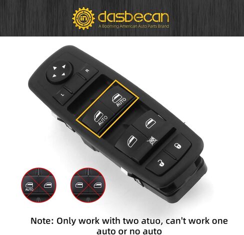DASBECAN 68110871AA سائق الجانبي تبديل النافذة الرئيسي متوافق مع 2012-2019 دودج جراند كارافان 2012-2016 كرايسلر تاون آند كونتري 3 دبابيس+ 0 دبوس استبدال# 68298871AA in Saudi Arabia