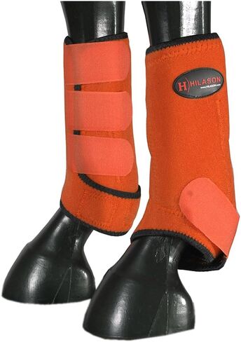 HILASON L M S Horse Rear Hind Leg Sport Boots | Horse Leg Boots | Horse Jumping Boots | Horse Sport Boots | Horse Hind Boots in Kuwait