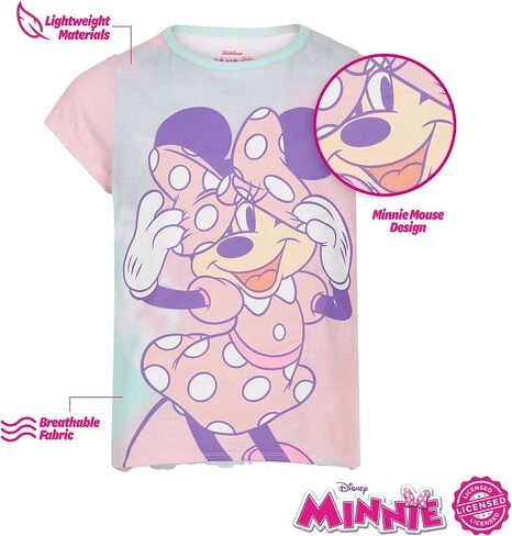 Disney Girls T-Shirts Minnie Mouse 4 Pack Short Sleeve Graphic Tee Toddler/Little Girls in Saudi Arabia
