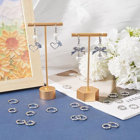 SUNNYCLUE 1 Box 24Pcs 12 Pairs Huggie Hoops Leverback Earring Hooks Stainless Steel Hoop Earrings 14mm Round Lever Back Earring Findings Hypoallergenic Leverback Earwires for Jewelry Making Supplies in Saudi Arabia