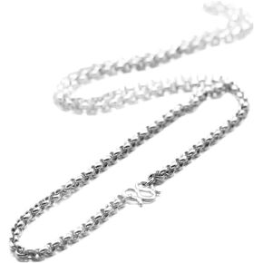 Platinum Circle Necklace Men's Pure Pt950 Thick Chain Does Not Fade in Saudi Arabia