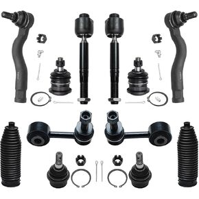 Detroit Axle - Front Upper Lower Ball Joints + Sway Bars + Inner Outer Tie Rod Ends Boots Replacement for Toyota Tundra Sequoia - 12pc Set in Saudi Arabia