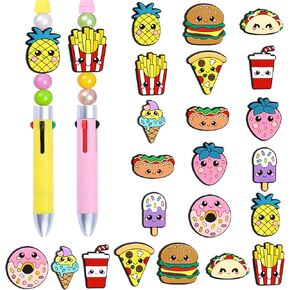 14 قطعة من الخرز البؤري السيليكوني لعيد الميلاد للأقلام، خرز بؤري بنمط عيد الميلاد بالجملة لصنع سلسلة المفاتيح والأقلام القابلة للخرز كروكس مجوهرات سوار صناعة الحرف اليدوية لوازم المشروع in Kuwait