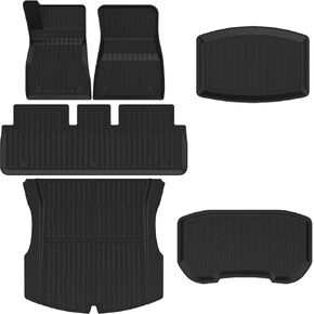 2025 Floor Mats for Tesla Model 3 2024 Accessories 6 Piece All-Weather Accessory Set with Cargo Liner and Truck Storage Mat fit for Daily Commutes, Road Trips (Model 3 Highland 2024+) in Kuwait
