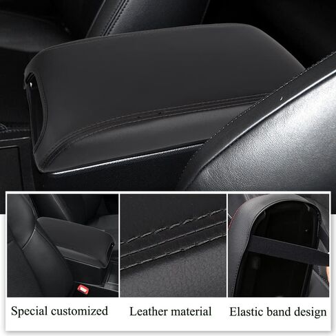 XITER Leather Auto Armrest Cover Waterproof Center Console Armrest Pad Cover for Toyota Camry/Hybrid 2012 2013 2014 2015 2016 2017 Accessories(Red Stitches) in Saudi Arabia