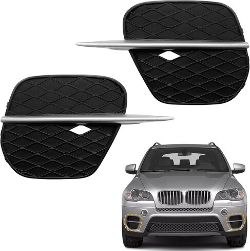 TOPUS Pair for BMW X5 E70 Front Bumper Grille Grill Trim Fog Light Cover for BMW 2011 2012 2013 Front Lower Bumper Inserts Driver & Passenger Side BM1038131 BM1039131 51117222859 51117222860 in Kuwait