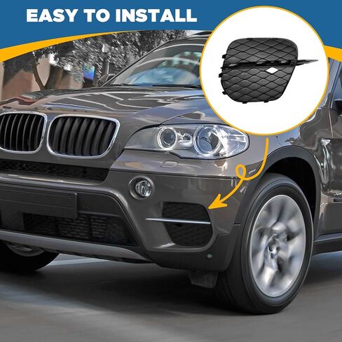 TOPUS Pair for BMW X5 E70 Front Bumper Grille Grill Trim Fog Light Cover for BMW 2011 2012 2013 Front Lower Bumper Inserts Driver & Passenger Side BM1038131 BM1039131 51117222859 51117222860 in Kuwait