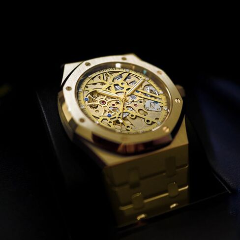 senstone Automatic Watches for Men Mechanical Movement Tourbillon Self-Winding Transparent Skeleton Fashion Gift Business Dress Wristwatch with Waterproof 41mm Luminous Dial Stainless Steel Band in Saudi Arabia