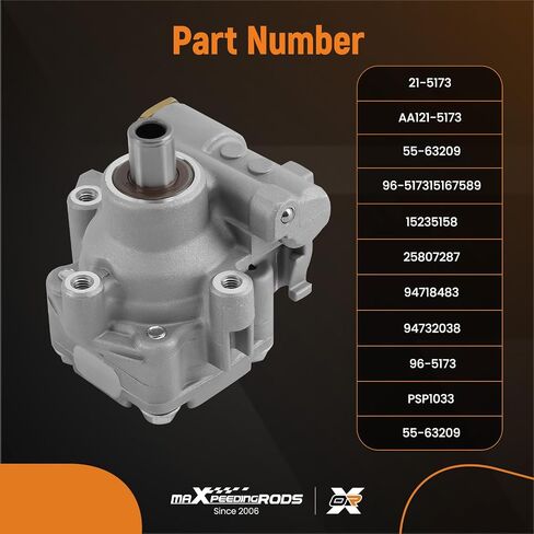 MaxPeedingrods مضخة التوجيه السلطة لهاممر H3 3.5L 2006؟ 3.7L 200،7-2009 ، استبدل 21-5173 ، AA121-5173 ، 55-63209 in Saudi Arabia