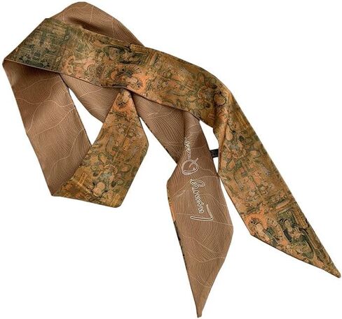 Retro Double-sided Long Thin Scarf Skinny Ribbon Neck Tie Waist Belt for Women Girls in Kuwait