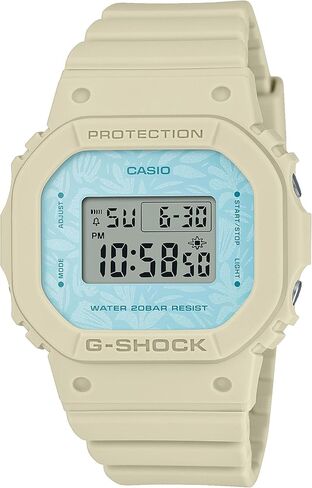 Casio GMDS5600NC-9 Women's Floral Dial Alarm Sand Band Chronograph G Shock Watch in Saudi Arabia