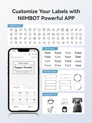 مجموعة ملصقات حرارية من NIIMBOT مكونة من 2 بكرات لتخزين وتنظيم المكاتب المنزلية والمدرسة لصانع الملصقات NIIMBOT B1 B21 B3S (50 * 50 WhiteRound * 2) in Kuwait