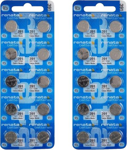 Renata 391 SR1120W Batteries - 1.55V Silver Oxide 391 Watch Battery (2 Count) in Saudi Arabia