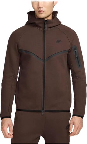 Nike Tech Men's Full-Zip Windrunner Hoodie (HV0949-237, Baroque Brown/Black) Size Small in Saudi Arabia