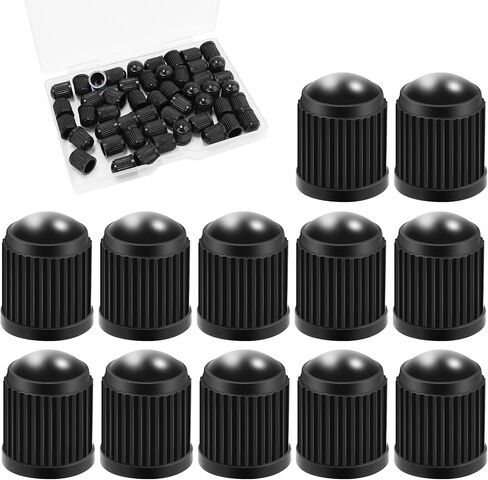 Tire Valve Stem Caps with O Rubber Ring Plastic Tire Valve Caps for Cars, Bike and Bicycle, Trucks, Motorcycles, Airtight Seal Dust Proof (50 Pack Black) in Saudi Arabia