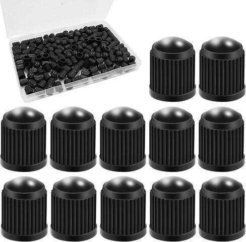 Tire Valve Stem Caps with O Rubber Ring Plastic Tire Valve Caps for Cars, Bike and Bicycle, Trucks, Motorcycles, Airtight Seal Dust Proof (50 Pack Black) in Saudi Arabia