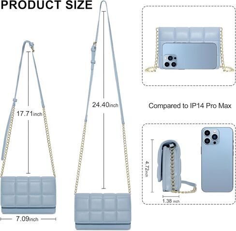 GEEAD Small Purses for Women Trendy Quilted Leather Mini Crossbody Wallet Chain Little Shoulder Phone Purse Evening Bag in Kuwait