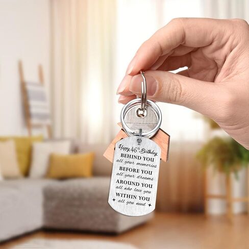Yobent 46th Birthday Gifts for Men 1979, Happy 46th Birthday Keychain, 46 Year Old Bday Gift for Male Man, The Legend was Born in 1979 in Saudi Arabia
