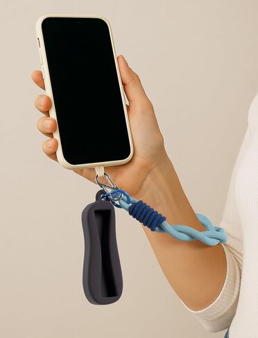 سلسلة مفاتيح 2-in-1 للشفاه مع حزام معصم-يناسب معظم مسكنات الشفاه ، مثالية للتنقل-SkyBlue العميق in Kuwait