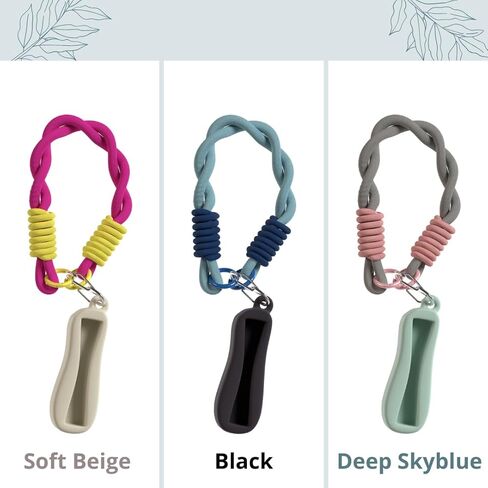 سلسلة مفاتيح 2-in-1 للشفاه مع حزام معصم-يناسب معظم مسكنات الشفاه ، مثالية للتنقل-SkyBlue العميق in Kuwait