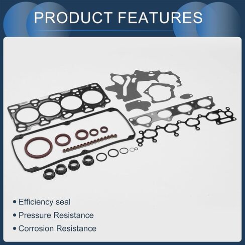 مجموعة حشية رأس الأسطوانة محرك صمام مجموعة طوقا رقم MD978906 ل Mitsubishi 4G64 (CU4W) 16V المطاط ، أسود معدني in Saudi Arabia