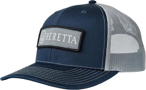 Beretta Men's SDY Trucker Hat - Casual Adjustable Snapback Mesh Back Pre-Curved Visor Hat, One Size Fits Most in Kuwait