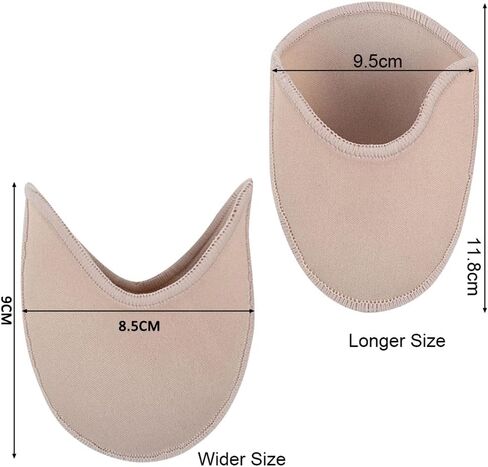 Ballet Dance Pointe Shoe Socks Pad, Toe Pouches Pad, Knitted Fabric Toe Cap Cover Toe Wrapped Protector Cushion Women Anti-Slip Toe Half Socks, Relief Forefoot Pain Point Shoes Ballet Slipper (Short) in Saudi Arabia