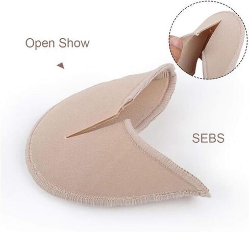 Ballet Dance Pointe Shoe Socks Pad, Toe Pouches Pad, Knitted Fabric Toe Cap Cover Toe Wrapped Protector Cushion Women Anti-Slip Toe Half Socks, Relief Forefoot Pain Point Shoes Ballet Slipper (Short) in Saudi Arabia