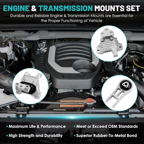 Engine Motor Mount and Transmission Mount Set of 3 Fit for Mercedes-Benz C300 08-12, C350 08-11, GLK350 10-12 3.0L 3.5L Automotive Replacement Engine Motor Trans Mount Set#A4063, A4074 in Saudi Arabia