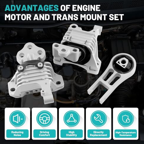 Engine Motor Mount and Transmission Mount Set of 3 Fit for Mercedes-Benz C300 08-12, C350 08-11, GLK350 10-12 3.0L 3.5L Automotive Replacement Engine Motor Trans Mount Set#A4063, A4074 in Saudi Arabia
