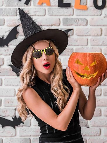 Bencailor 12 PCS Glasses Sunglasses Party Favors Accessories for Adult Costume Accessory Black Yellow Antenna Party in Kuwait