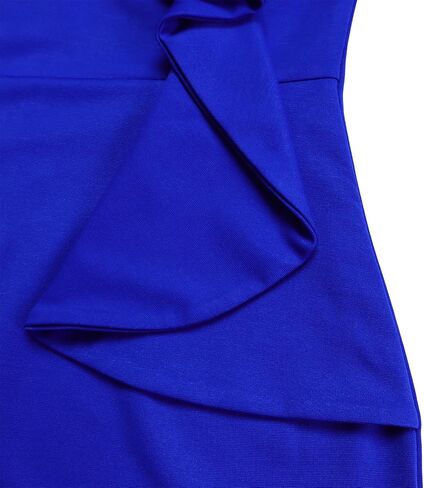 Women Short Sleeve Office Pencil Dress Wedding Guest Church Floral Semi Formal Business Bodycon Midi Dresses in Saudi Arabia