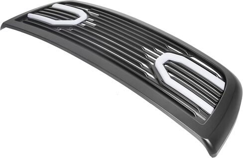 HECASA Upper Grille Front Hood Grill Compatible with 2010-2018 Dodge Ram 2500 3500 4500 Big Horn Horizontal Style w/Lights in Saudi Arabia
