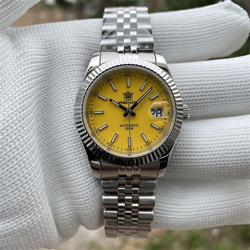 Steeldive SD1933 Water Ghost Men Watch 200m Glass Glass NH35 Automatic Blue Stainless Steel in Saudi Arabia