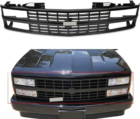Grille Grille Black For 1988 1989 1900 1991 1992 1993 Chevrolet C1500 K1500 89-92 for GM1200228 in Saudi Arabia