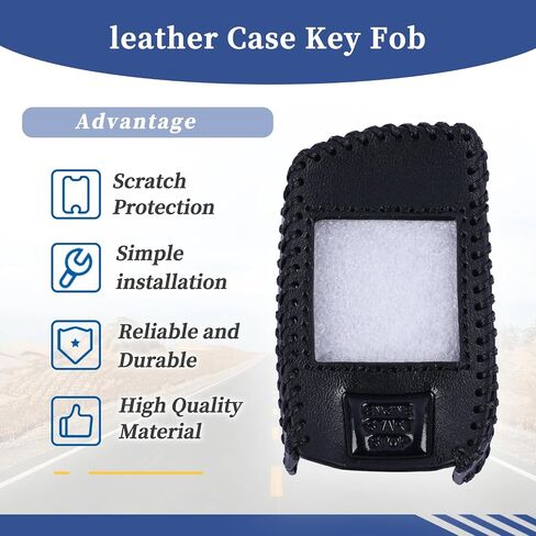 مفتاح العلبة الجلدية FOB متوافق مع Compustar Remote Prime Q9 RF-2WQ9-FM ، مع الغطاء in Saudi Arabia