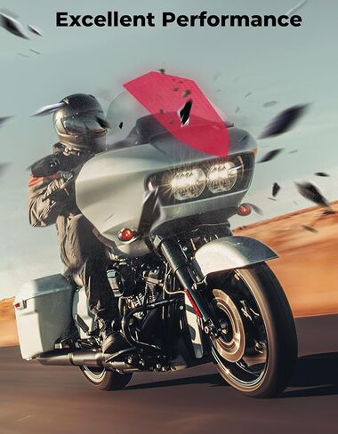 دراجة نارية Kemimoto Clear 14 "الزجاج الأمامي من الزجاج الأمامي المتوافق مع جولة Road Glide FLTR و FLTRSE و FLTRX و FLTRXS 2015-2024 in Kuwait