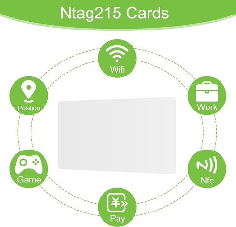 Yolev 100pcs فارغة بطاقات NFC NFC علامات NFC White NFC بطاقة العمل NFC 215 بطاقة NFC قابلة للبرمجة لأجهزة تاجمو و NFC ممكّنة in Kuwait