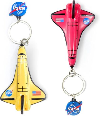 Keychain (4 Colors/Pack) NASA Space Shuttle, 3D Engraving Handpainted Key Chain, Durable Soft PVC Airplane Models Key Ring, Decoration Key Holder Suits for Adult Teenagers Bags, Keys, Gift. in Saudi Arabia