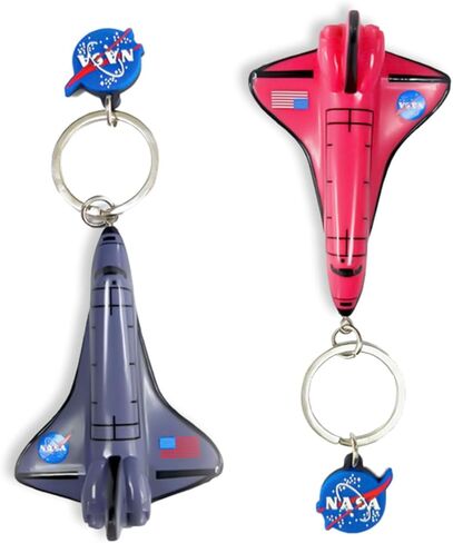 Keychain (4 Colors/Pack) NASA Space Shuttle, 3D Engraving Handpainted Key Chain, Durable Soft PVC Airplane Models Key Ring, Decoration Key Holder Suits for Adult Teenagers Bags, Keys, Gift. in Saudi Arabia