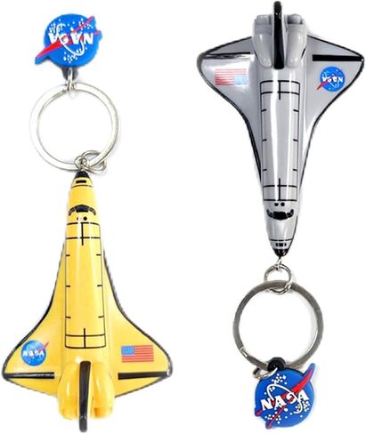 Keychain (4 Colors/Pack) NASA Space Shuttle, 3D Engraving Handpainted Key Chain, Durable Soft PVC Airplane Models Key Ring, Decoration Key Holder Suits for Adult Teenagers Bags, Keys, Gift. in Saudi Arabia