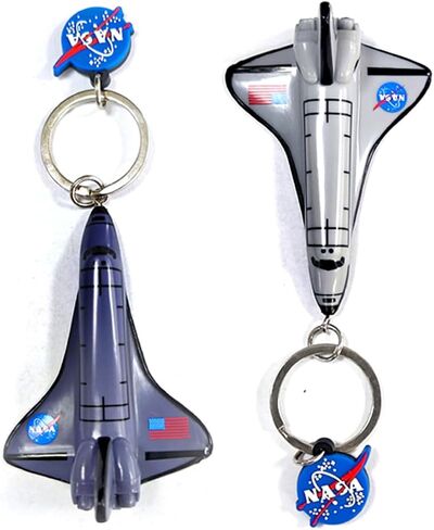 Keychain (4 Colors/Pack) NASA Space Shuttle, 3D Engraving Handpainted Key Chain, Durable Soft PVC Airplane Models Key Ring, Decoration Key Holder Suits for Adult Teenagers Bags, Keys, Gift. in Saudi Arabia