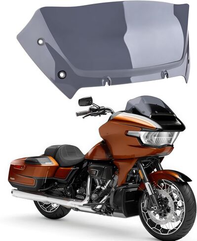 9 "الزجاج الأمامي ، انحراف الهواء الزجاجية متوافق مع Harley Road Glide CVO Fltrxse 2023-2024 (أسود) in Saudi Arabia